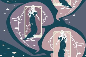 Тапет – Изящество на жената в тъмно изпълнение