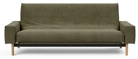 Зелен сгъваем диван от рипсено кадифе 237 cm Mimer – Innovation