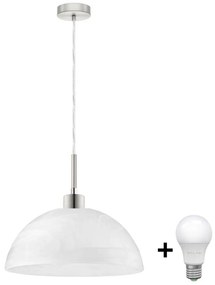 LED Пендел 1xE27/60W/230V бял