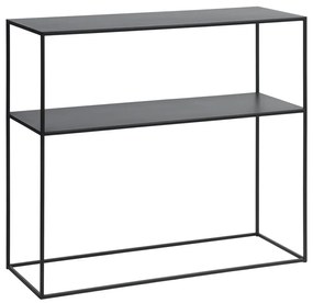 Черна метална конзолна маса 35x90 cm Pebble – Unique Furniture