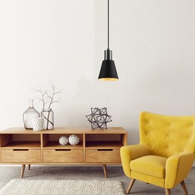 Черно висящо осветително тяло ø 14 cm Kem – Opviq lights