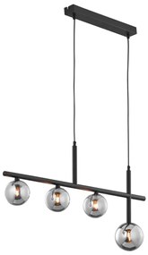 Jupiter 1908 - Полилей на кабел NEPTUN 4xG9/14W/230V черен/димно сив