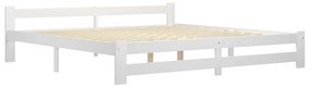 322004 vidaXL Рамка за легло, бяла, бор масив, 200x200 см