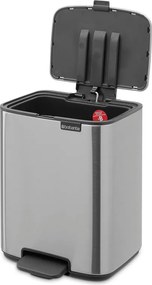 Кош за боклук Brabantia Bo Pedal 1010142, 7 л, Плавно затваряне, Гумирана основа, Устойчив на пръстови отпечатъци, Инокс
