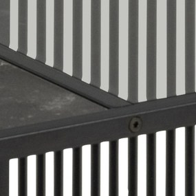 Черна масичка за кафе със стъклен плот 80x80 cm Strington - Actona