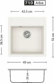 Eurolux IMPULSE 490 SI Композитна мивка за вграждане