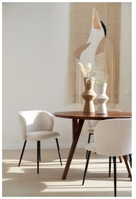 Кафява кръгла трапезна маса с акациев плот ø 140 cm Quenza – Light &amp; Living