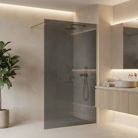 Параван за душ Rea Flexi Grey / Brush Gold 120