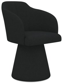 Черен тапициран трапезен стол Kanoa – Makamii