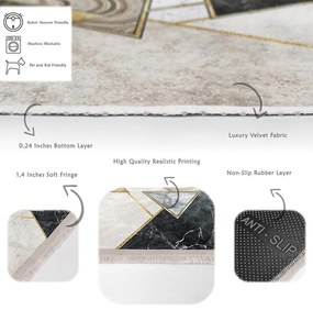 Бежов килим 160x230 cm - Mila Home