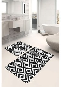 Бели/черни килими за баня в комплект 2 бр. 60x100 cm – Mila Home