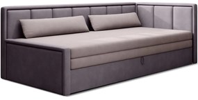 Розов шенилов разтегателен диван с място за съхранение 214 cm Fulgeo – ELTAP