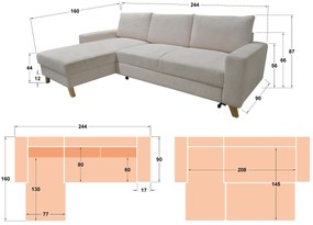 Разтегателен ъглов диван Марден