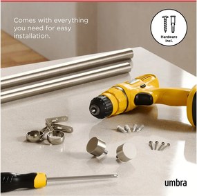 Разтегателен корниз от неръждаема стомана 91 - 168 cm Cappa – Umbra