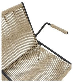 Бежови метални трапезни столове в комплект с подлакътници/за подреждане 2 бр. Emily – Marckeric