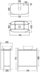 Комплект за баня Diva 75-33 x 33 cm.-Prasino