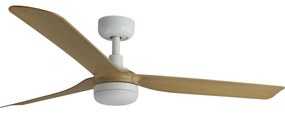 FARO 33816WT-20 - LED Димируем вентилатор PUNT M LED/18W/230V кафяв/бял Ø 132 см WT + д.у.