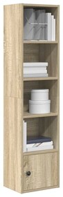 860348 vidaXL Библиотека, сонома дъб, 31x24x127 см, инженерно дърво