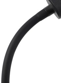 Модерна скоба лампа черна с гъвкава ръка - Cavalux