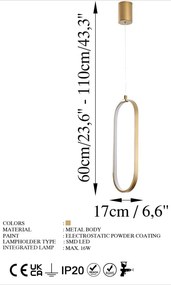 LED висящо осветително тяло златно Can – Opviq lights