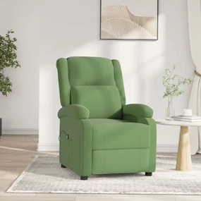 3098396 vidaXL Електрически реклайнер стол, светлозелен, кадифе