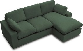 Зелен ъглов диван от рипсено кадифе Belair – Bobochic Paris