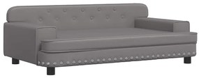 3196290 vidaXL Детски диван сив 90x53x30 см изкуствена кожа
