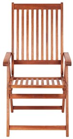 41820 vidaXL Сгъваеми градински столове, 2 бр, акация масив, кафяви