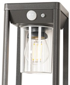 Външна подова лампа тъмно сива 25 см с димираща светлина и сензор на слънчева енергия - Sonne