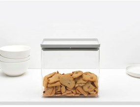 Кутия за съхранение Brabantia Tasty+ Stackable 1008876, 3.5 л, Силиконово уплътнение, Без BPA, Светлосив