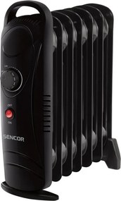 Sencor - Маслен радиатор с 7 ребра 700W/230V черен