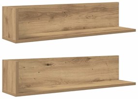 860039 vidaXL Стенни рафтове 2 бр дъб артизан 75x16,5x16,5 см инженерно дърво