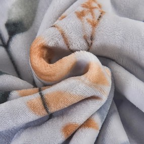 Сиво-синьо единично спално бельо от микроплюш 140x200 cm Greta – My House