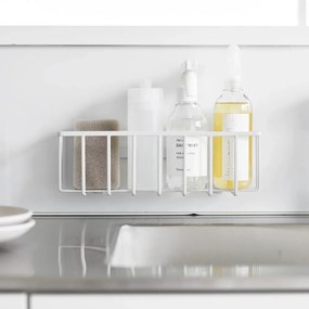 Бяла метална стойка за перилни препарати без пробиване Film Hook – YAMAZAKI