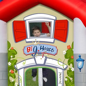 HAPPY HOP Игрален център къща с пързалка и топки 455x330x265