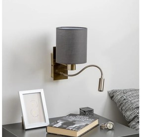 Brilagi - LED Аплик NUBILA 1xE27/25W/230V + LED/3W месинг/антрацит