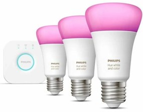 Смарт Крушка Philips Kit de inicio: 3 bombillas inteligentes E27 (1100) 9 W E27 6500 K 806 lm