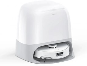 Прахосмукачка робот Roborock Q Revo Curv QRC02-00, 18500 Pa, 6400 mAh, 66W, 3D Картографиране LiDar, Станция за зареждане, Автономия до 4 часа, Бял