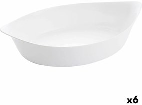 Поднос за сервиране Luminarc Smart Cuisine Овал Бял Cтъкло 38 x 22 cm (6 броя)