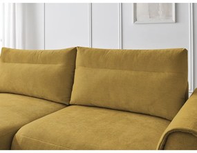 Ъглов диван в цвят жълта охра Aden – Bobochic Paris