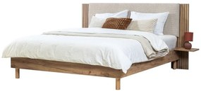 Светлосиво двойно легло с включена подматрачна рамка 160x200 cm Lior – Bobochic Paris