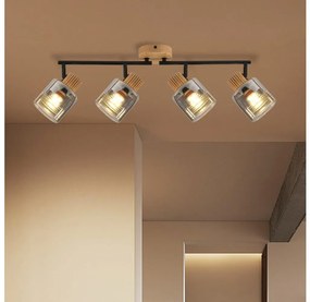 Brilagi - Точково осветително тяло HYGGE 4xE14/15W/230V хевея/опушено