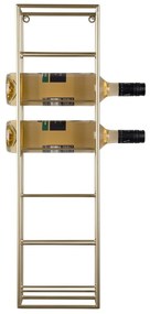 Метална стойка за вино, монтирана на стената, в златист цвят брой бутилки 6 Single - PT LIVING