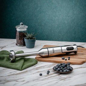 Ръчен пасатор Oliver Voltz OV51112JP, 1500W, 2 скорости, Приставка за картофи, Острие от неръждаема стомана, Инокс