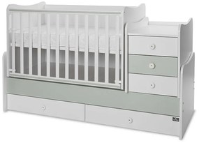 LORELLI Classic Трансформиращо се легло-люлка 70/160 см. MAXI PLUS БЯЛО/MILKY GREEN
