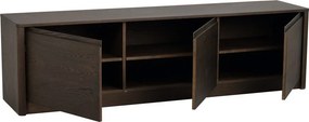 Скрин от декор от дъб в тъмно естествен цвят 180x50x40 cm Melstone – Rowico