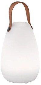 LED настолна лампа в бяло и кафяво (височина 20 см) Ruby - Fischer & Honsel