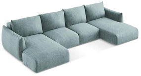 Син сгъваем ъглов диван (U форма) Leila – Makamii