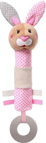 Плюшена играчка Babyono Писукаща с гризалка Зайчето Джулия 621
