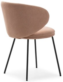 Светлорозови тапицирани трапезни столове в комплект 2 бр. Rush – Marckeric